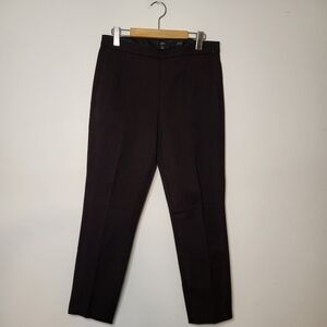 J Crew Stretch Chino Pleated Straight Leg Formal Dress Martie Pants Black Size 6